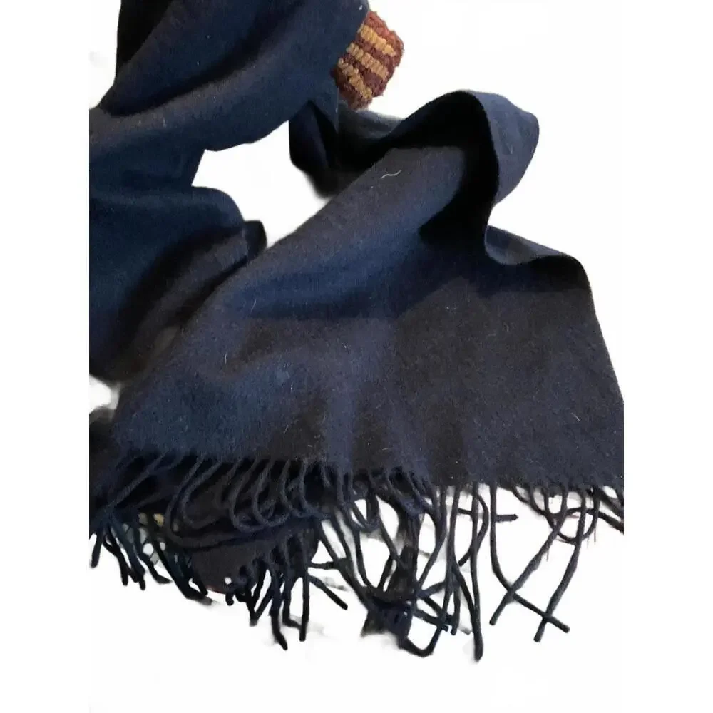 Club Room 100% Cashmere Navy Scarf
